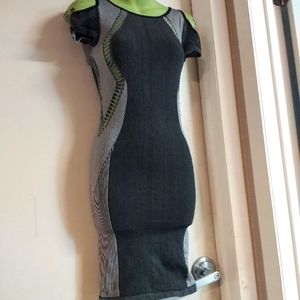 NWOT / BEBE cold shoulder cut out bodycon dress